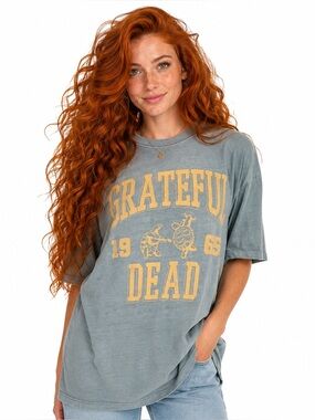American Eagle Grateful Dead 1965 Oversized Graphic Sage Green Deadhead Shirt XS